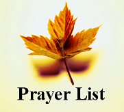 Providence Church Prayer List